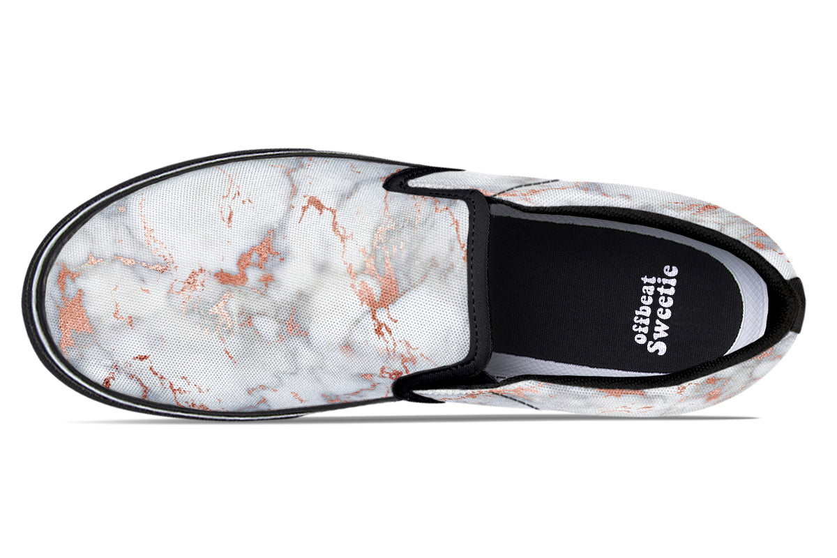 Marble Blush Slip Ons - Offbeat Sweetie