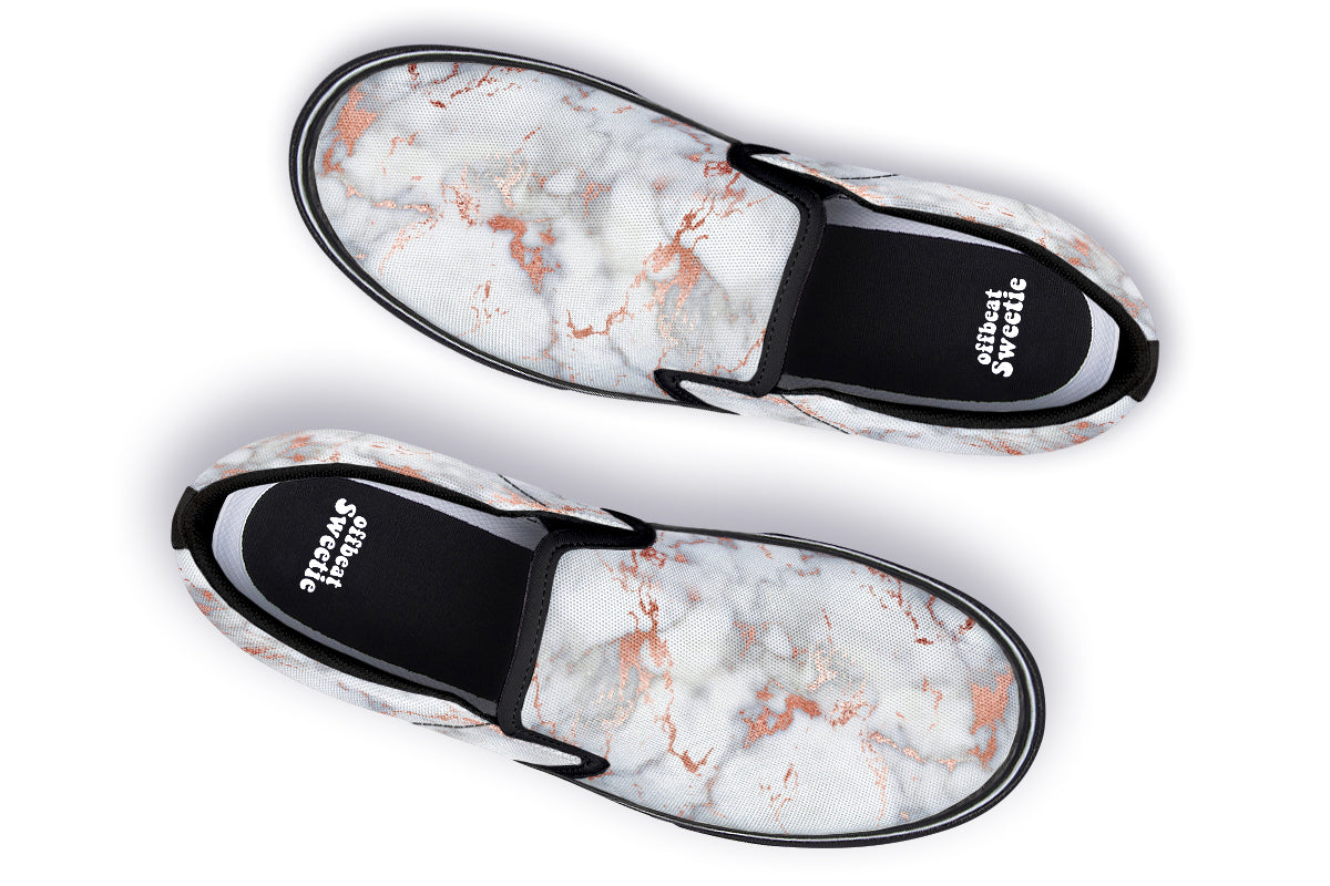 Marble Blush Slip Ons - Offbeat Sweetie