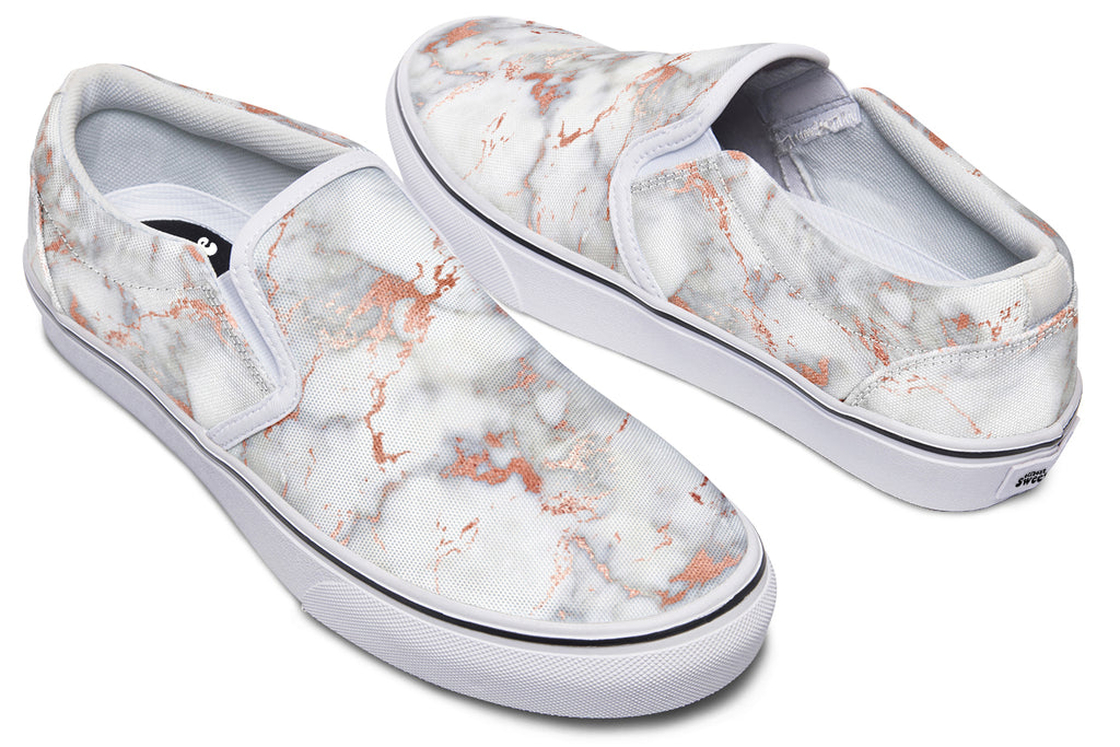 Marble Blush Slip Ons - Offbeat Sweetie