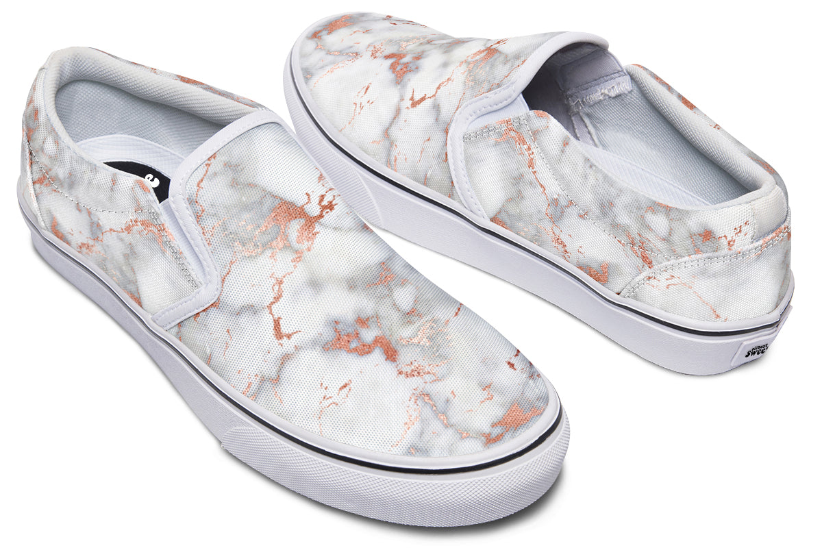 Marble Blush Slip Ons - Offbeat Sweetie