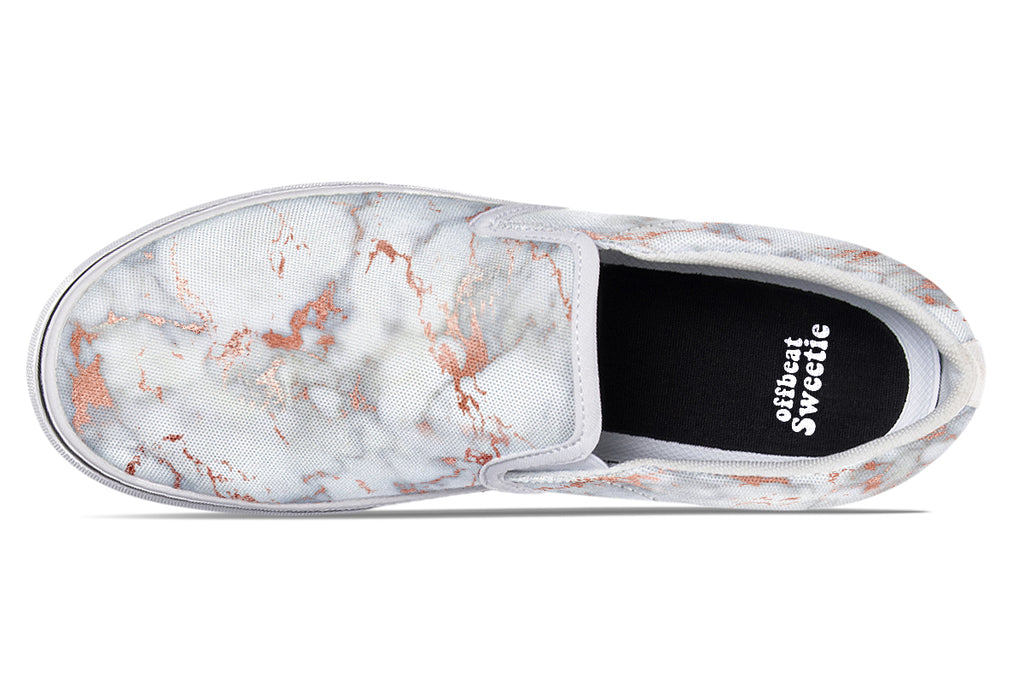 Marble Blush Slip Ons - Offbeat Sweetie