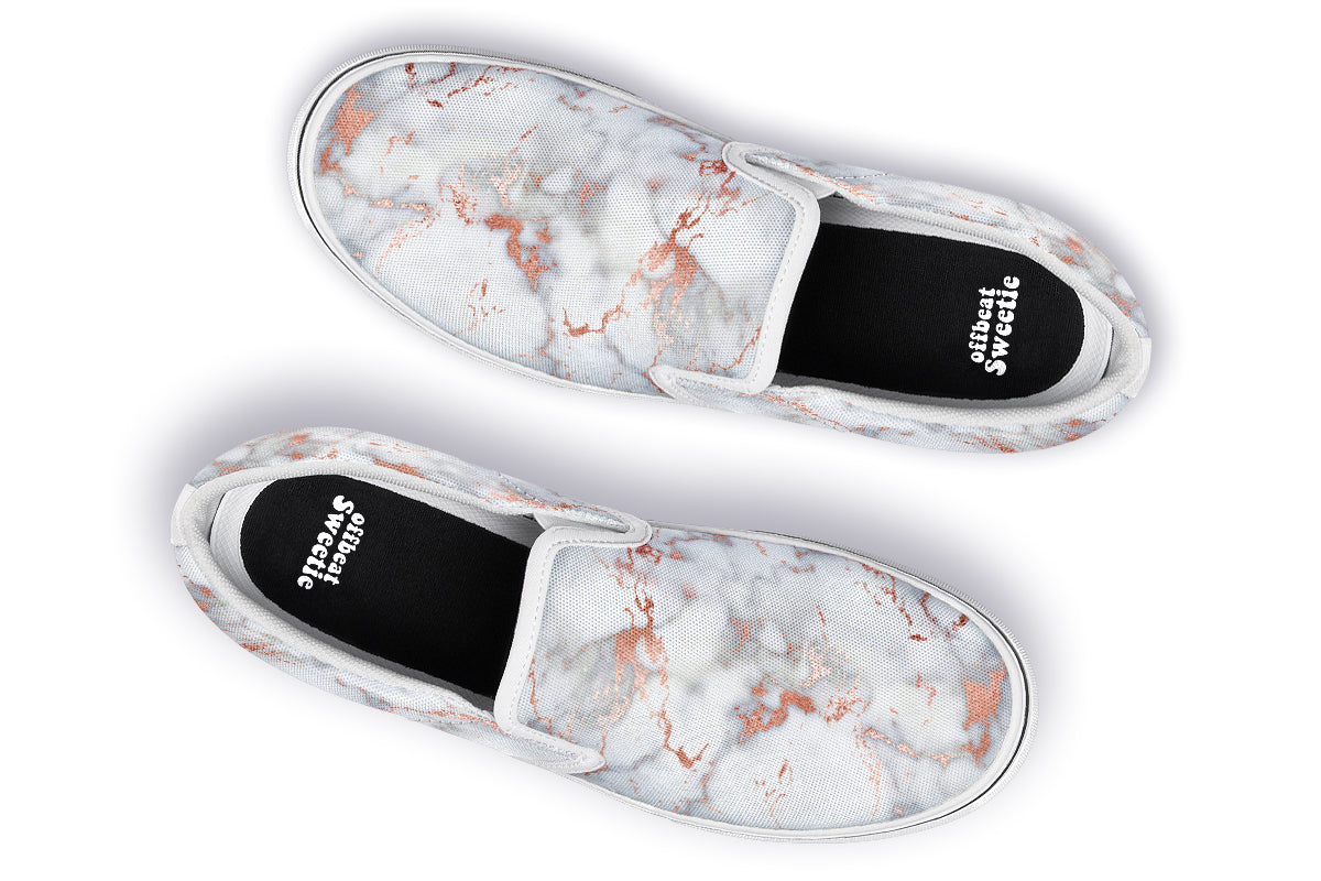 Marble Blush Slip Ons - Offbeat Sweetie