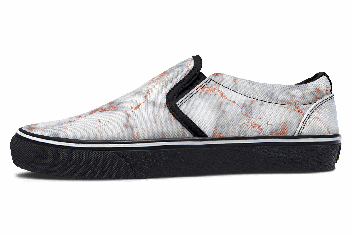 Marble Blush Slip Ons - Offbeat Sweetie