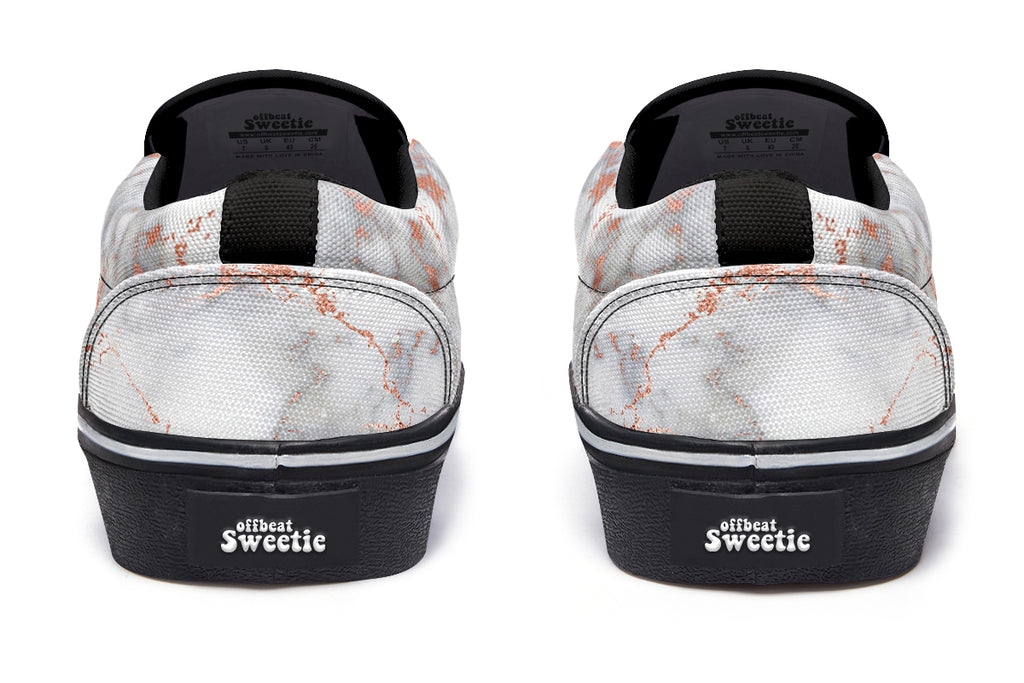 Marble Blush Slip Ons - Offbeat Sweetie
