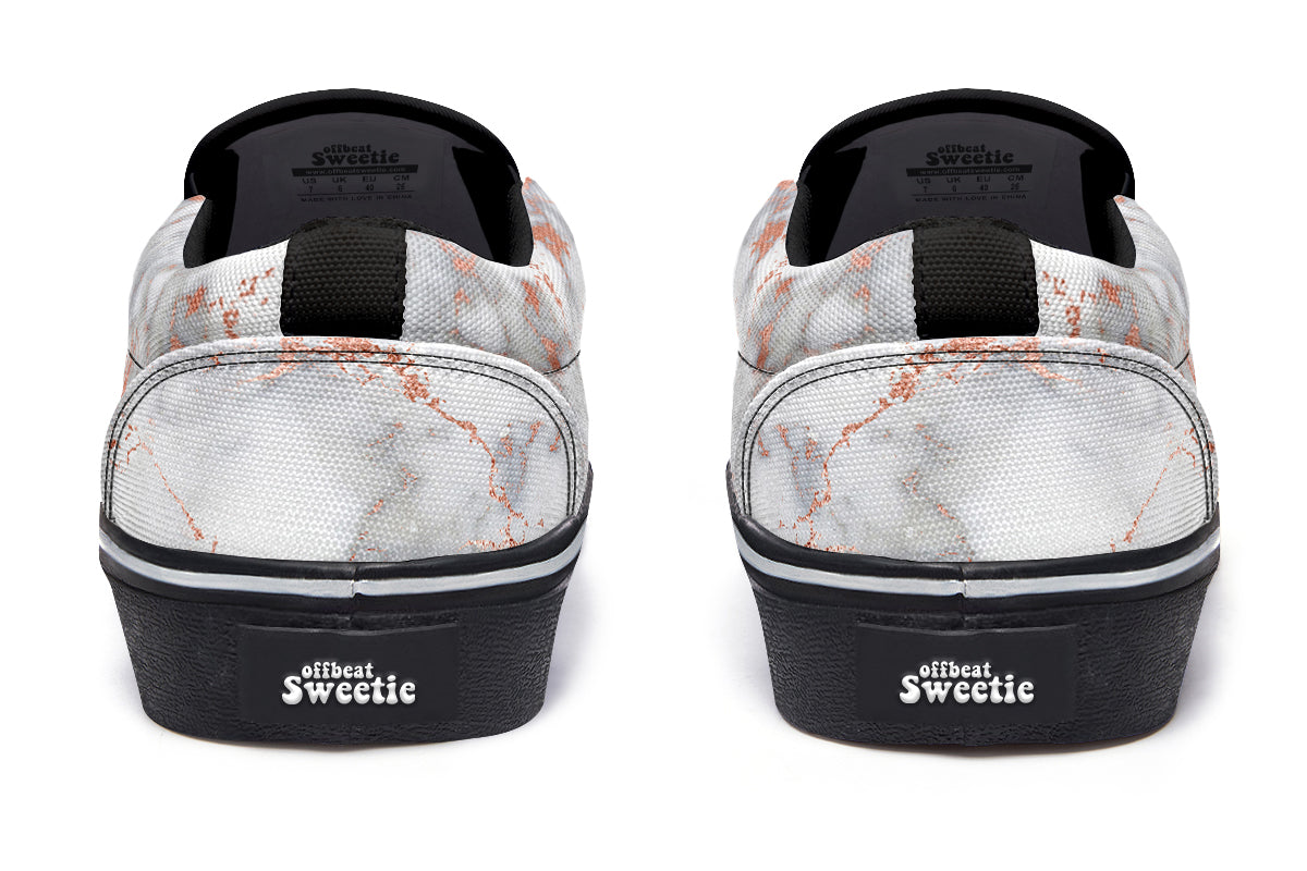 Marble Blush Slip Ons - Offbeat Sweetie