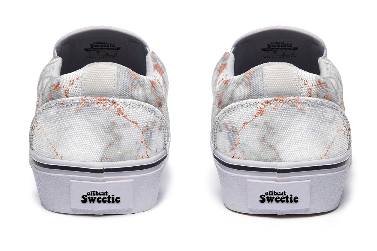 Marble Blush Slip Ons - Offbeat Sweetie