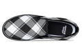 Black And White Plaid Slip Ons
