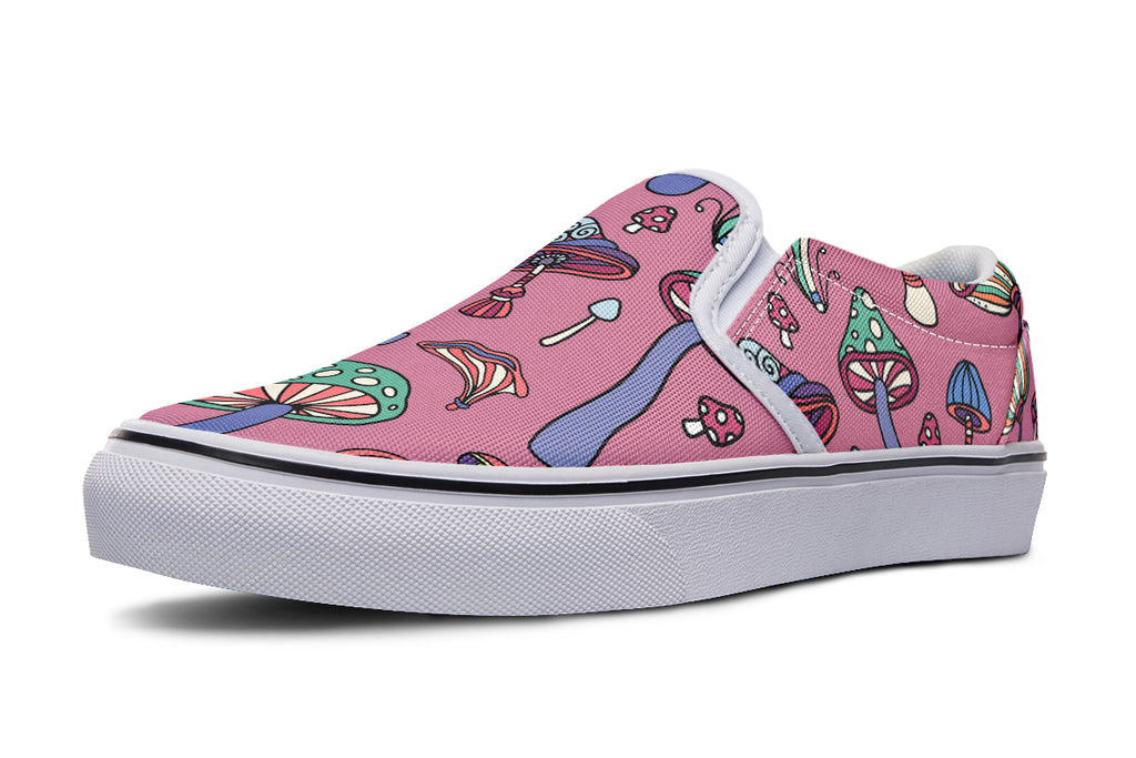 Mismatched Mushrooms Slip Ons - Offbeat Sweetie
