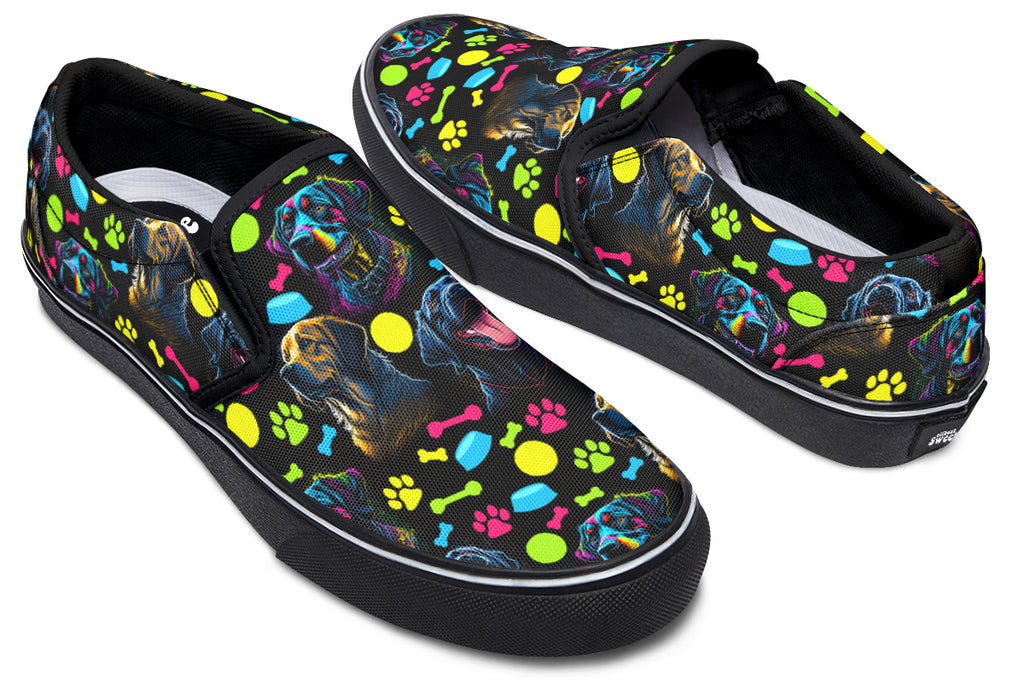 Neon Dogs Slip Ons - Offbeat Sweetie