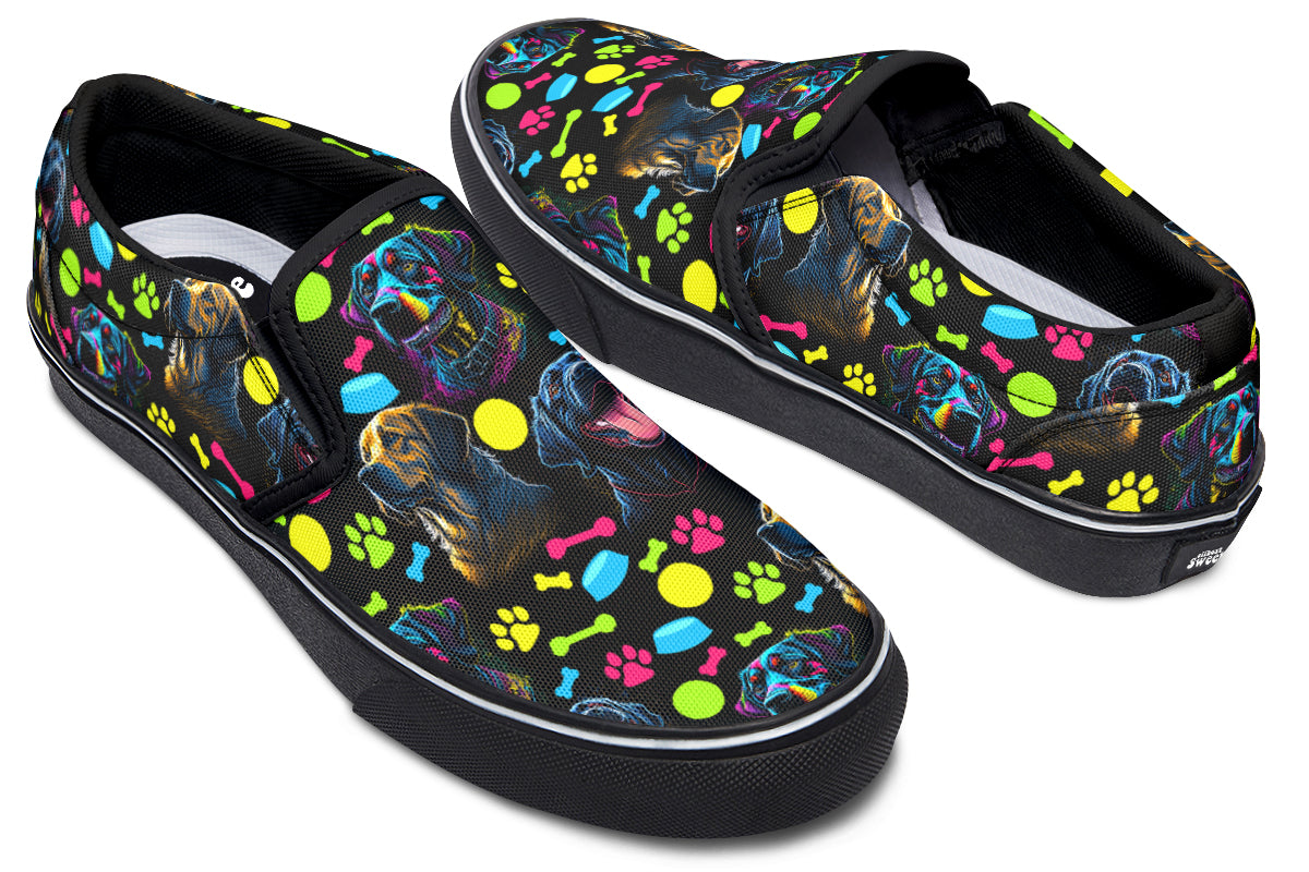 Neon Dogs Slip Ons - Offbeat Sweetie