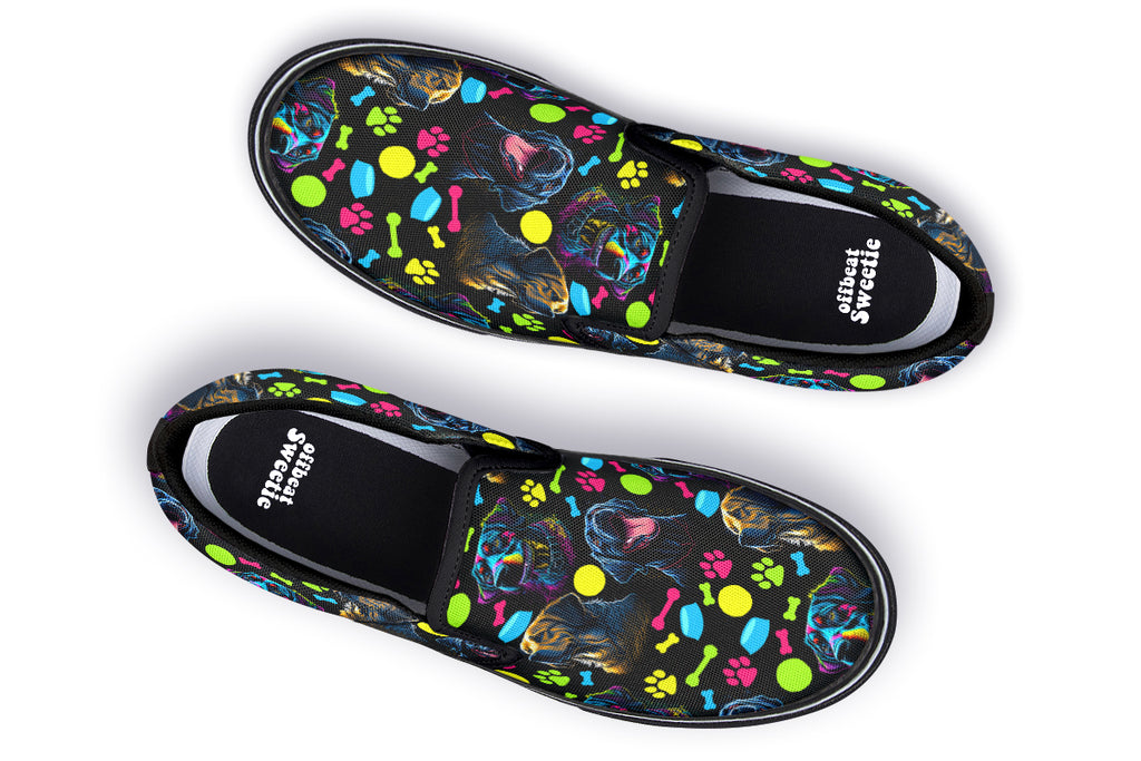 Neon Dogs Slip Ons - Offbeat Sweetie