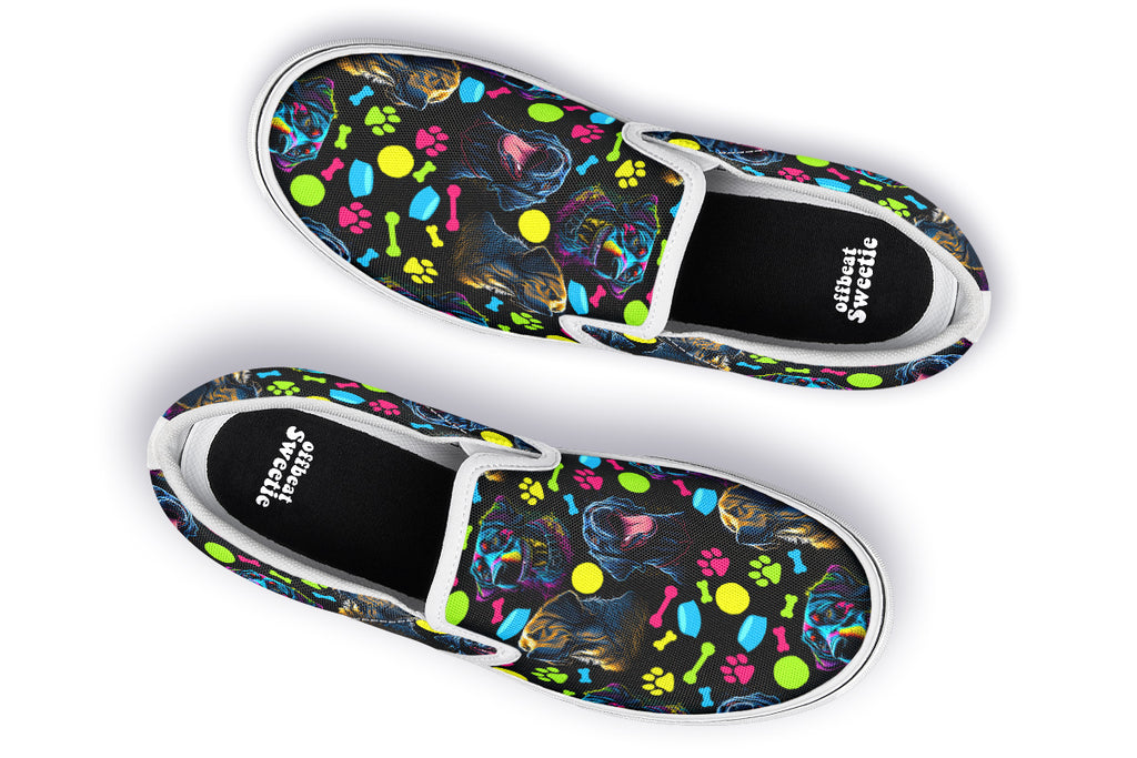 Neon Dogs Slip Ons - Offbeat Sweetie