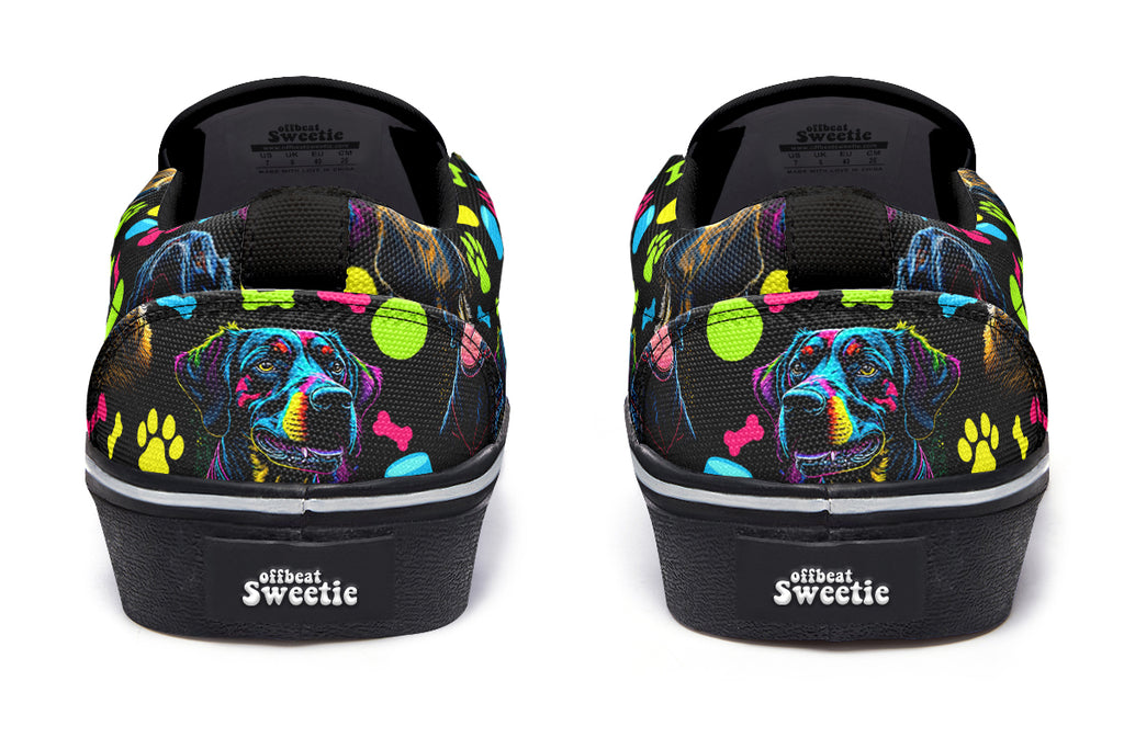 Neon Dogs Slip Ons - Offbeat Sweetie