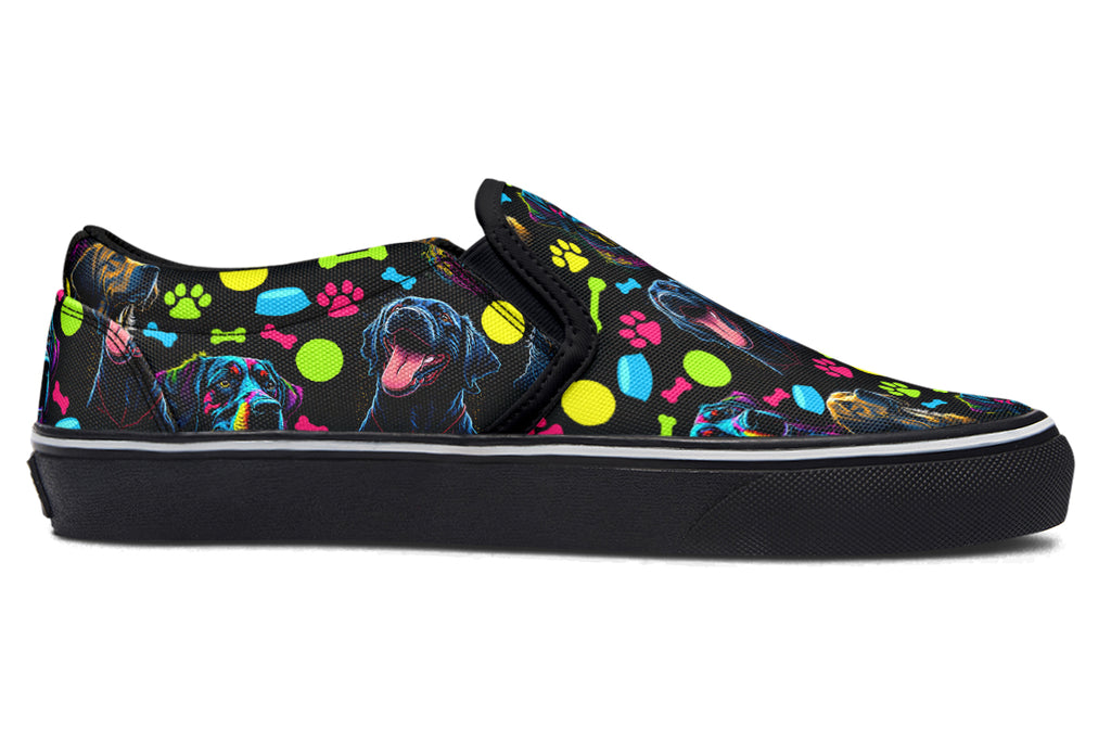 Neon Dogs Slip Ons - Offbeat Sweetie