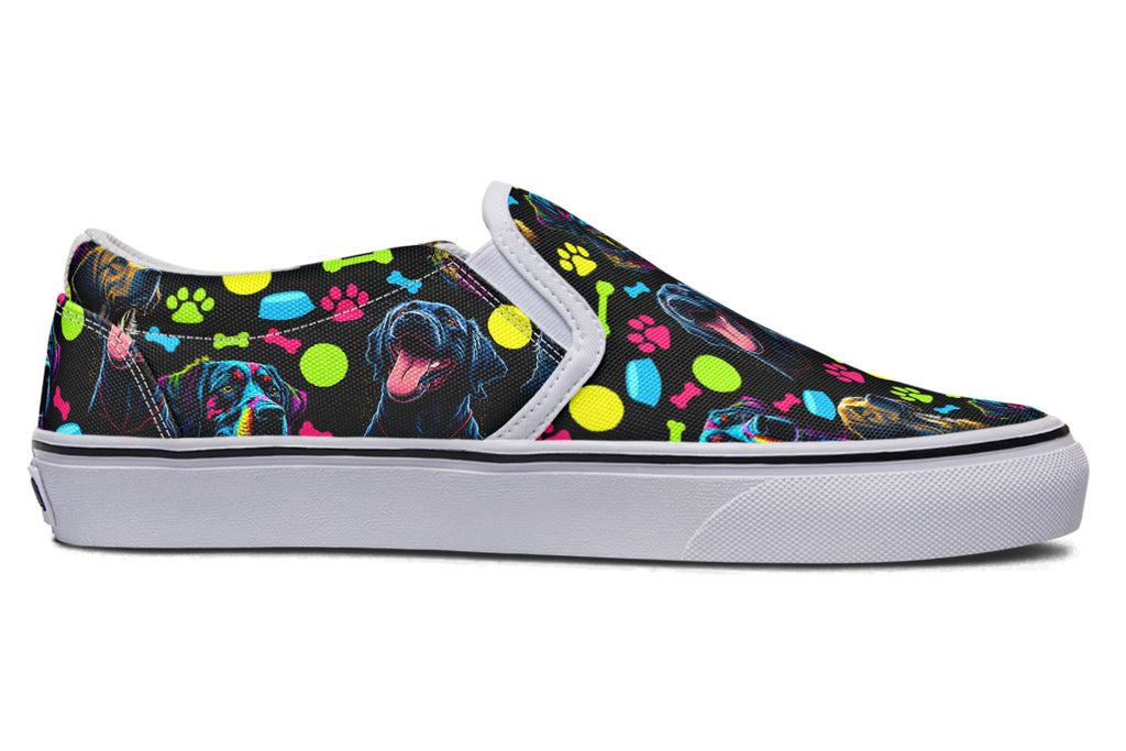Neon Dogs Slip Ons - Offbeat Sweetie