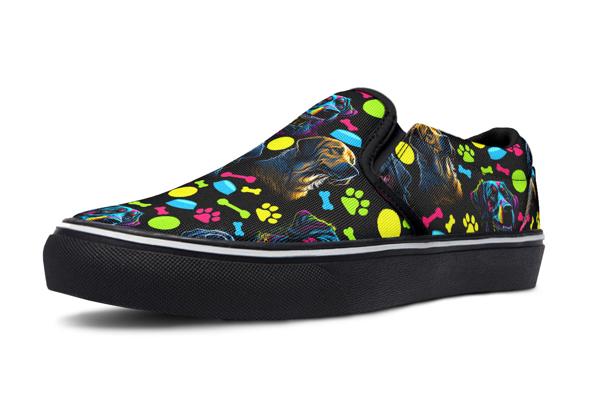 Neon Dogs Slip Ons - Offbeat Sweetie