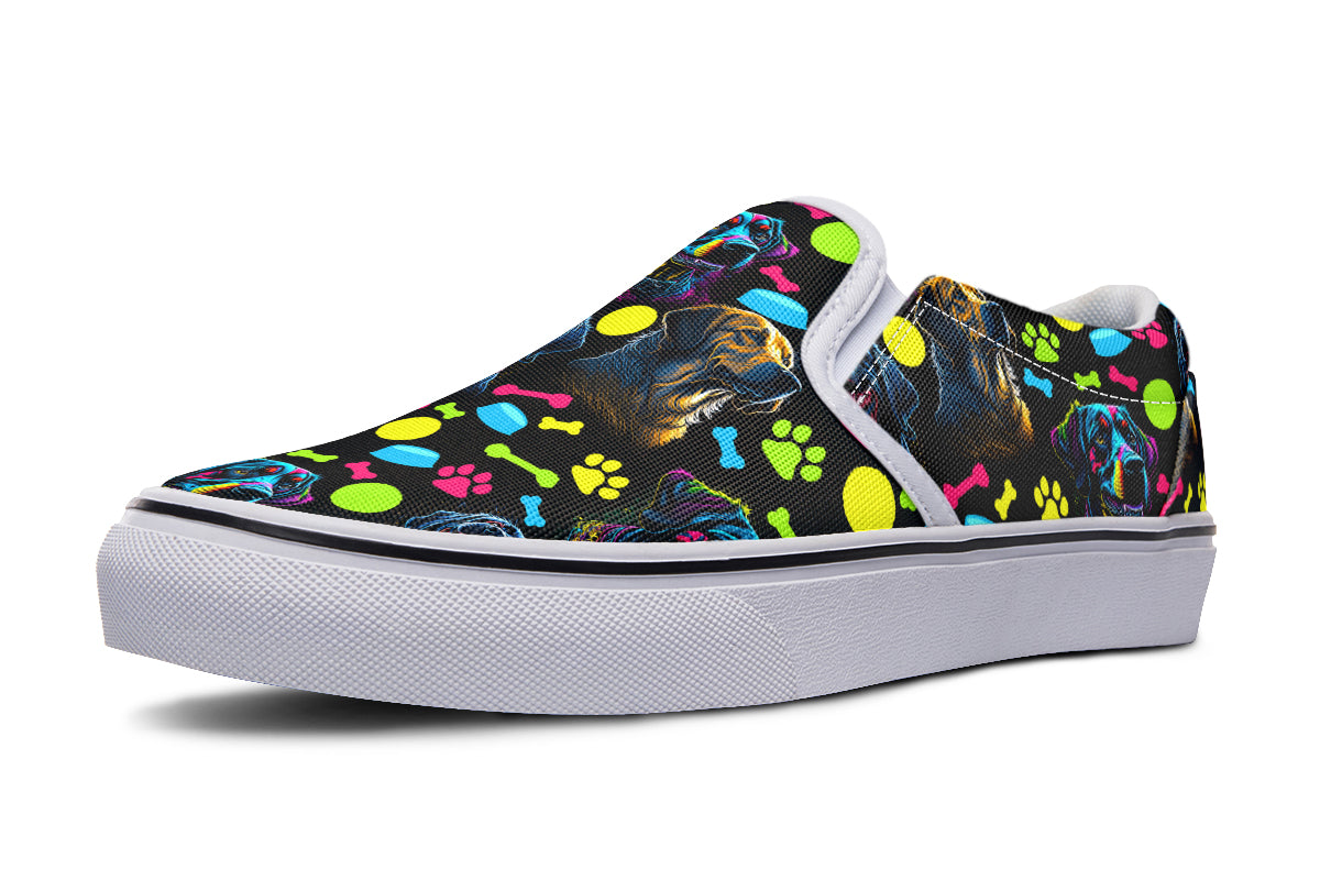 Neon Dogs Slip Ons - Offbeat Sweetie