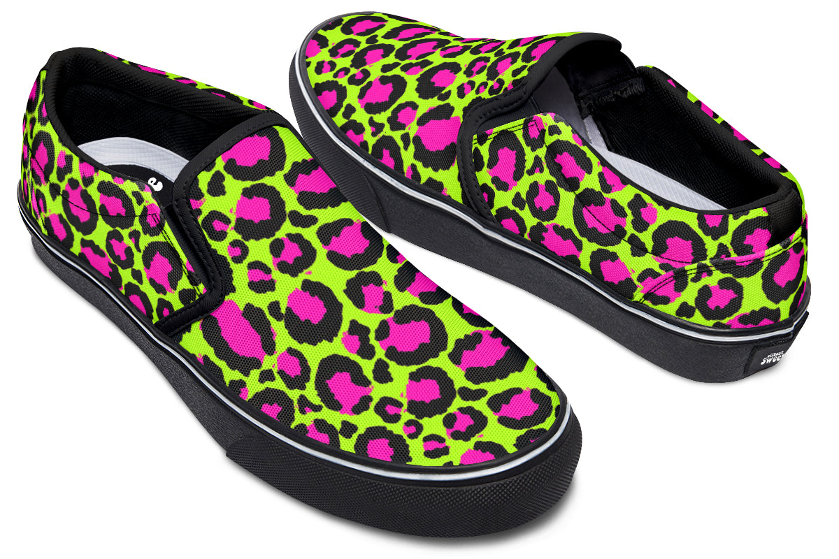 Neon Leopard Slip Ons - Offbeat Sweetie