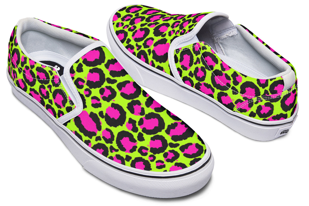 Neon Leopard Slip Ons - Offbeat Sweetie