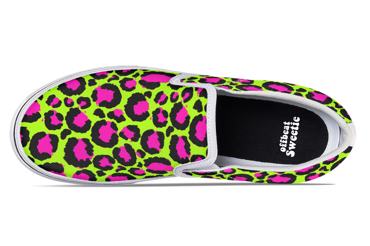 Neon Leopard Slip Ons - Offbeat Sweetie