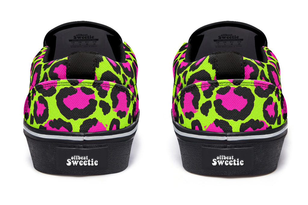Neon Leopard Slip Ons - Offbeat Sweetie