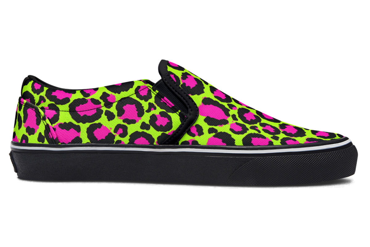 Neon Leopard Slip Ons - Offbeat Sweetie