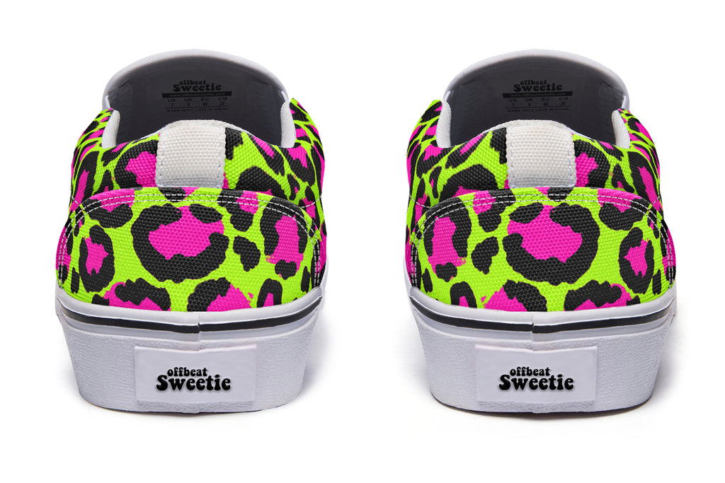 Neon Leopard Slip Ons - Offbeat Sweetie