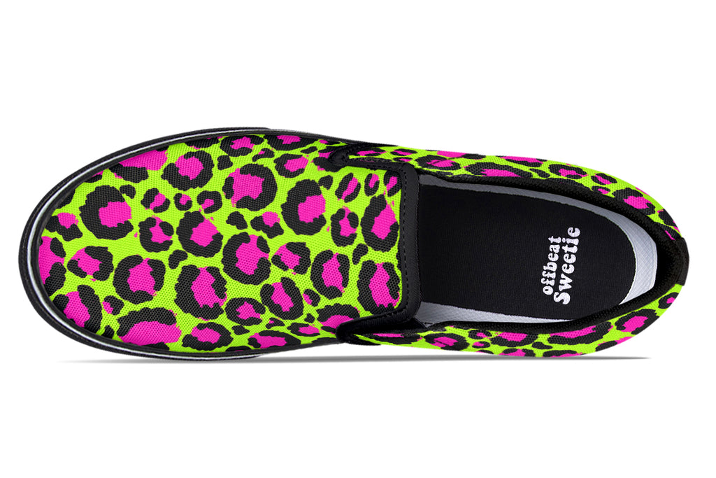 Neon Leopard x Neon Safari Mismatch Slip Ons