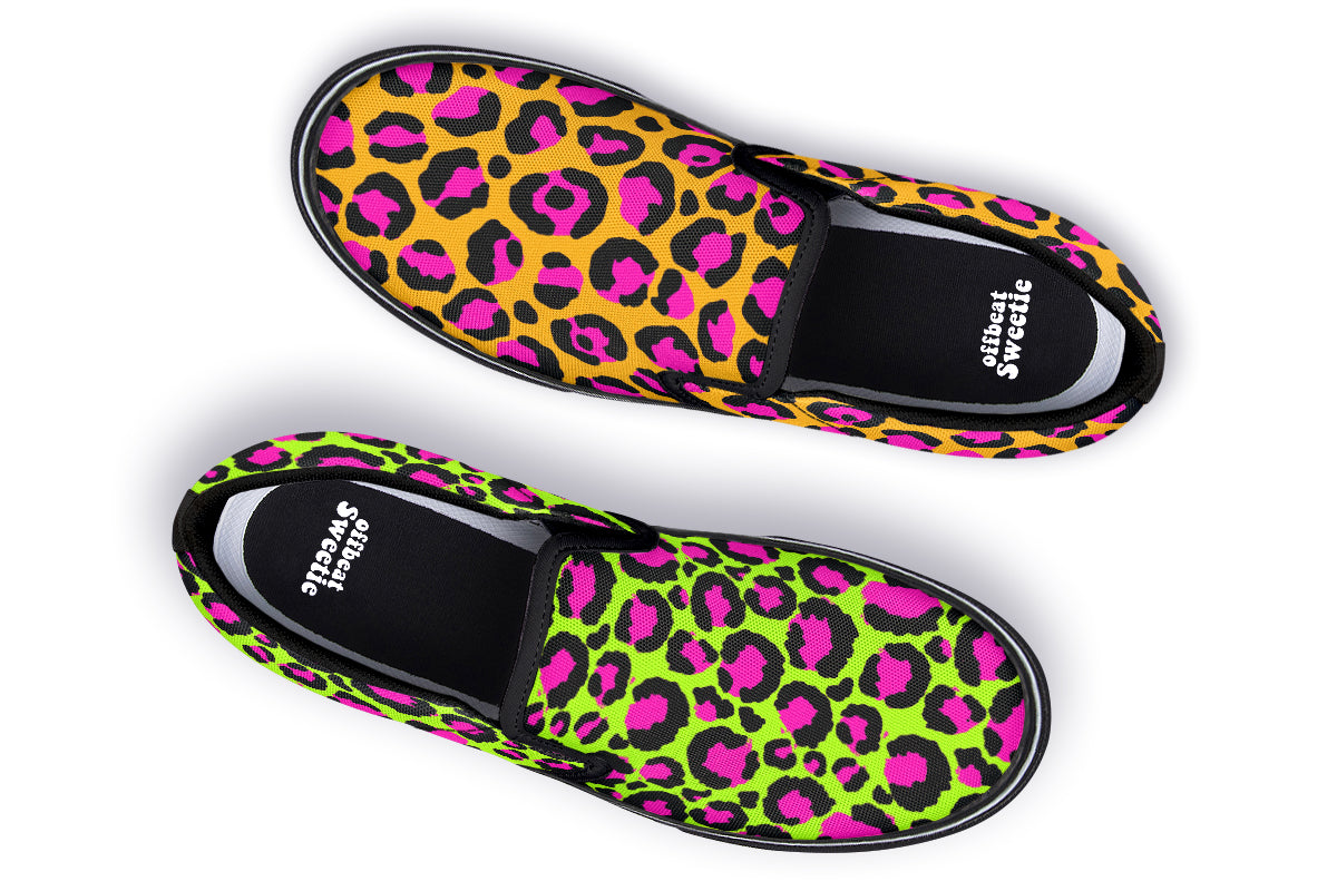 Neon Leopard x Neon Safari Mismatch Slip Ons