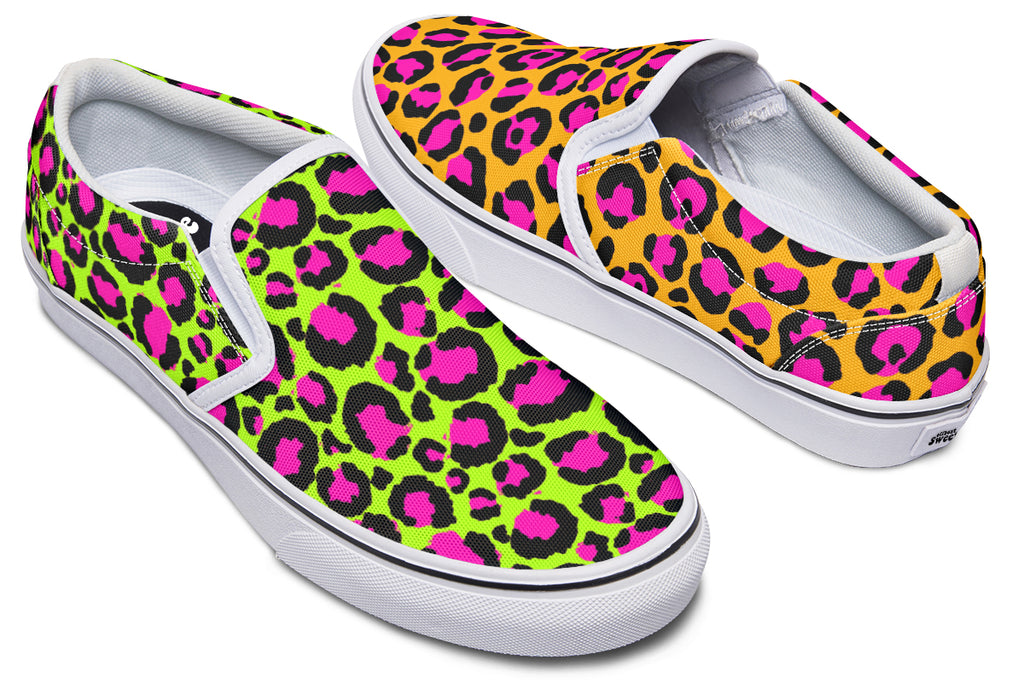 Neon Leopard x Neon Safari Mismatch Slip Ons