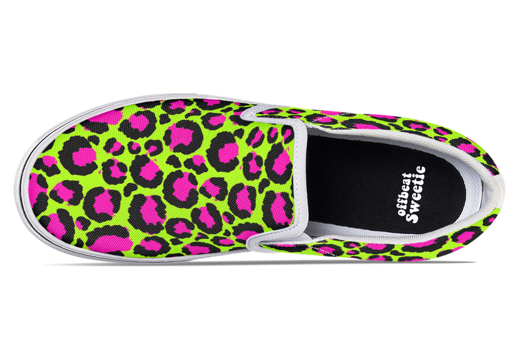 Neon Leopard x Neon Safari Mismatch Slip Ons