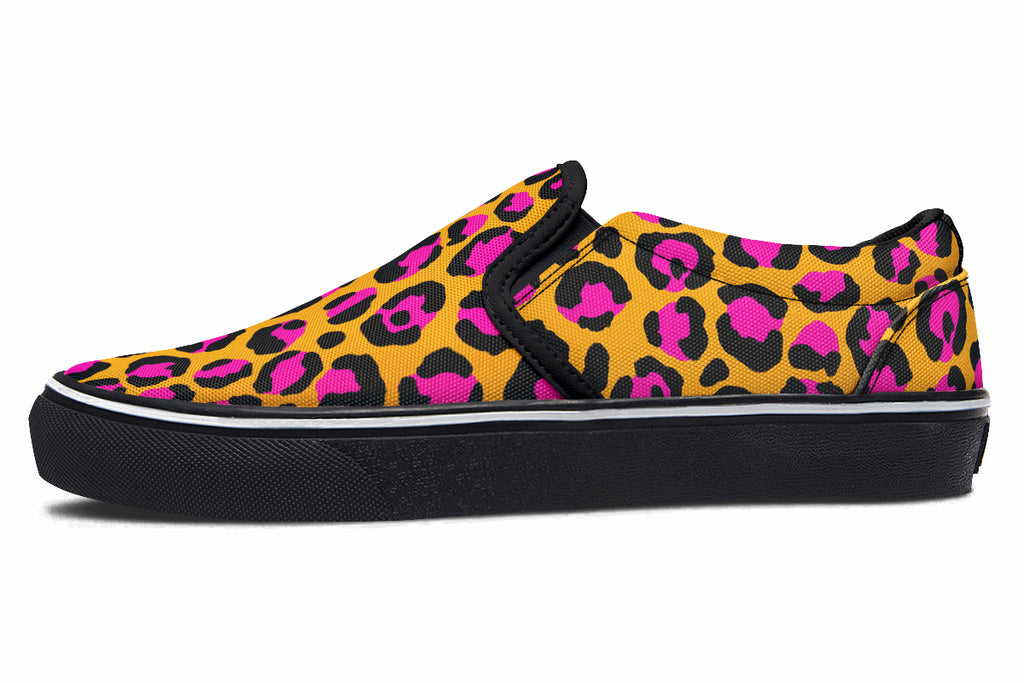 Neon Leopard x Neon Safari Mismatch Slip Ons