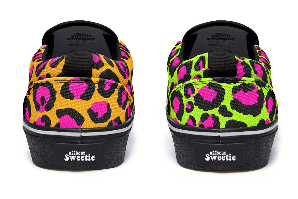 Neon Leopard x Neon Safari Mismatch Slip Ons