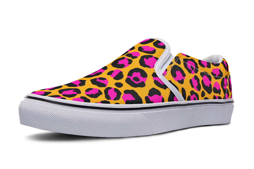 Neon Leopard x Neon Safari Mismatch Slip Ons