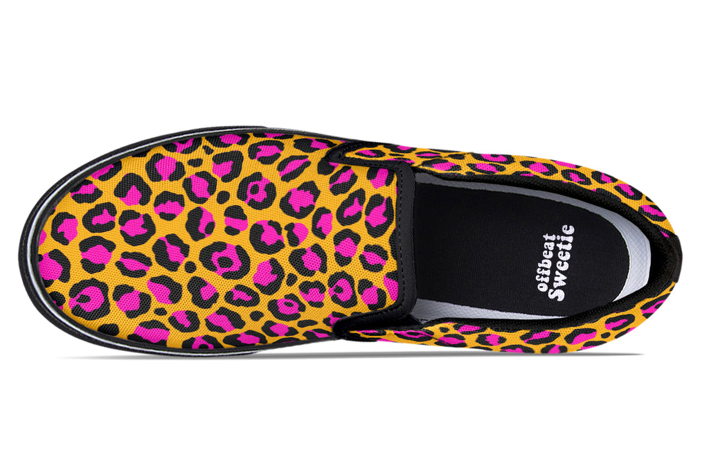 Neon Safari x Zombie Leopard Mismatch Slip Ons