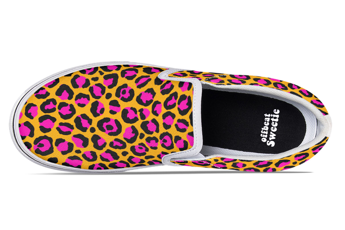 Neon Safari x Zombie Leopard Mismatch Slip Ons