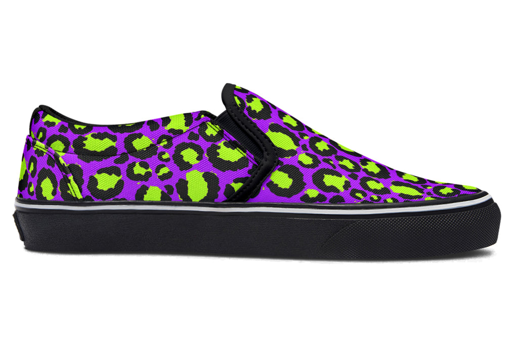Neon Safari x Zombie Leopard Mismatch Slip Ons