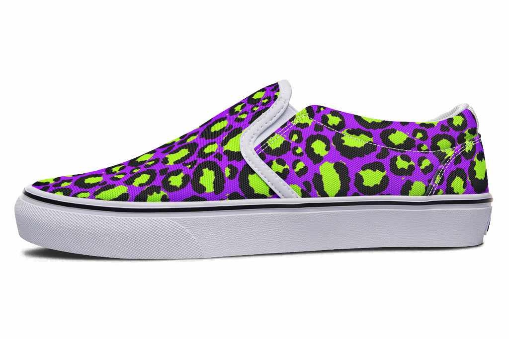 Neon Safari x Zombie Leopard Mismatch Slip Ons