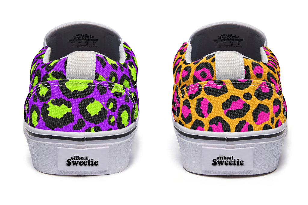 Neon Safari x Zombie Leopard Mismatch Slip Ons