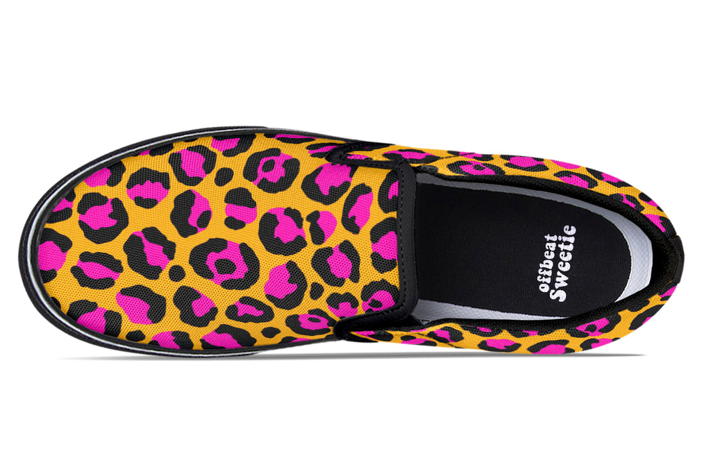 Neon Safari x Zombie Leopard Mismatch Slip Ons