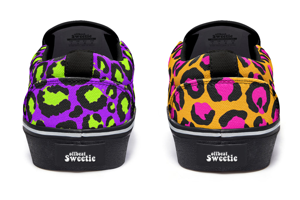 Neon Safari x Zombie Leopard Mismatch Slip Ons