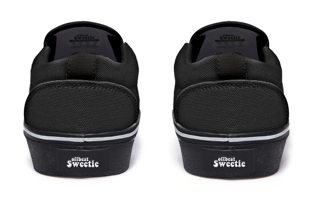 Paint It Black Slip Ons - Offbeat Sweetie