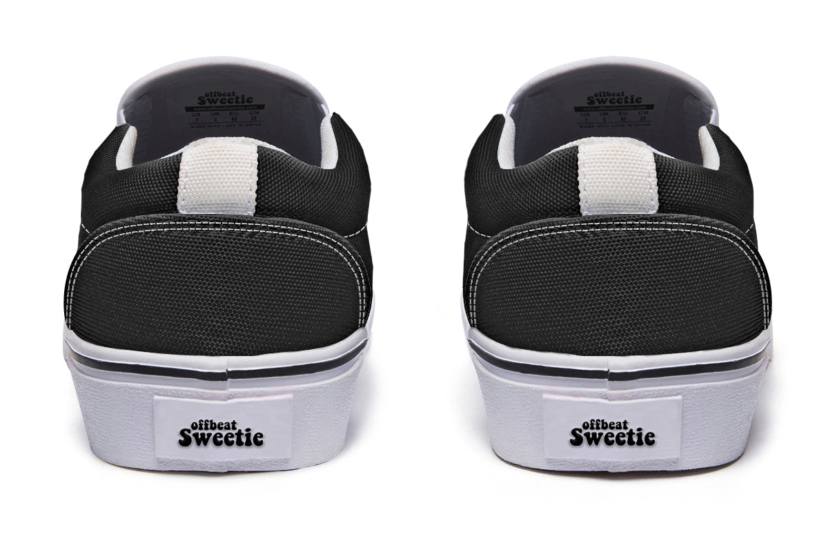 Paint It Black Slip Ons - Offbeat Sweetie