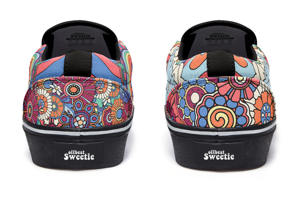 Peace And Love Slip Ons - Offbeat Sweetie