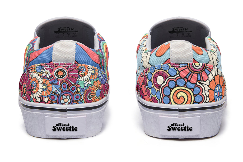 Peace And Love Slip Ons - Offbeat Sweetie