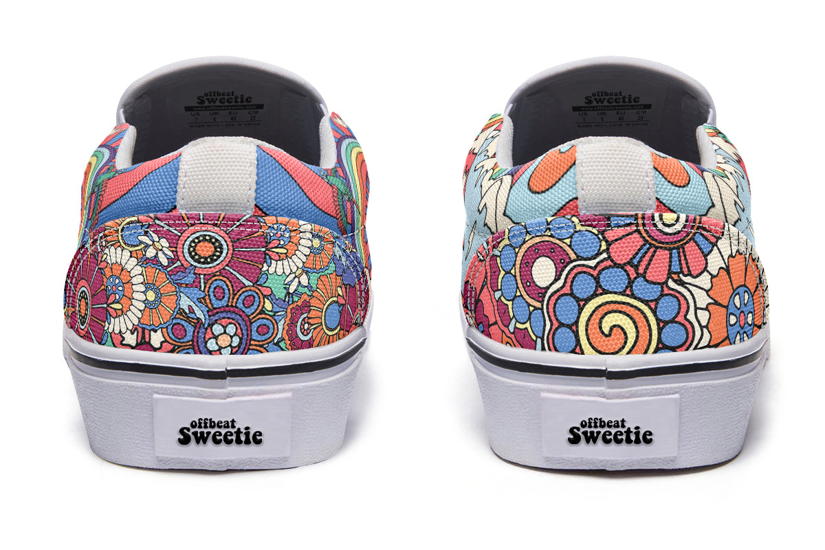 Peace And Love Slip Ons - Offbeat Sweetie