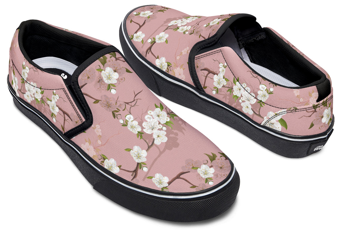 Peach Blossoms Slip Ons - Offbeat Sweetie