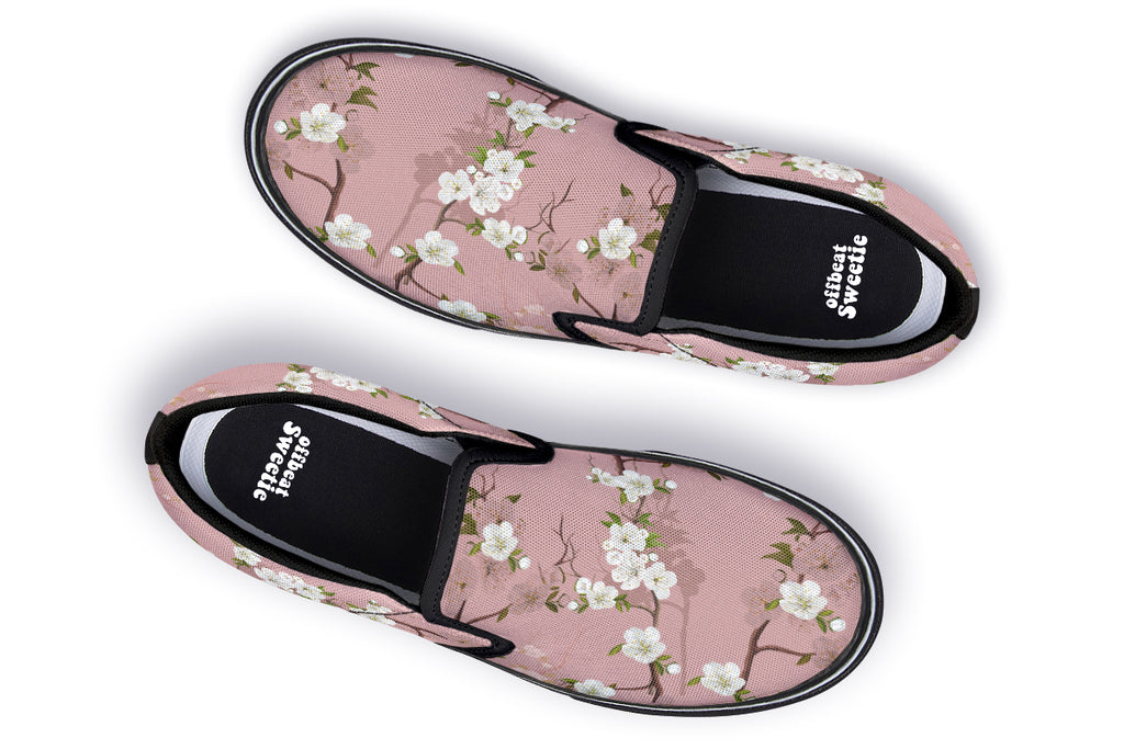 Peach Blossoms Slip Ons - Offbeat Sweetie