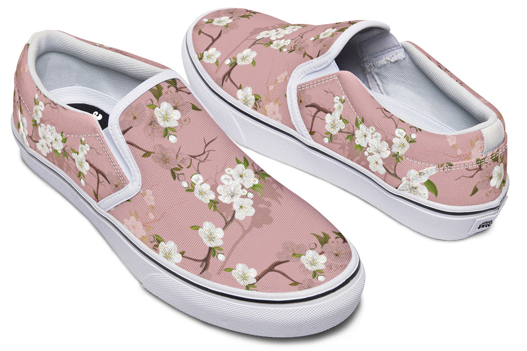 Peach Blossoms Slip Ons - Offbeat Sweetie
