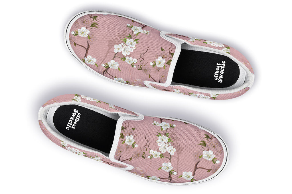 Peach Blossoms Slip Ons - Offbeat Sweetie